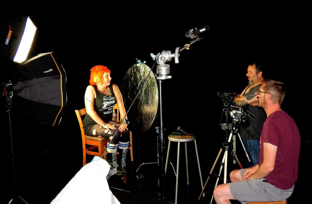 Krystal Gerdes, Al Lujan and Randy S Collins at KTOP Ch.10 filming CLN SBR PNX